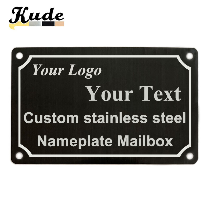 Embroidery Texture - Aangepaste roestvrijstalen naamplaatje met gat naamplaatje
