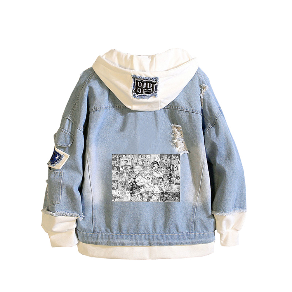 Embroidery Jacket Jeans - De beloofde Neverland Anime Jeans Jassen