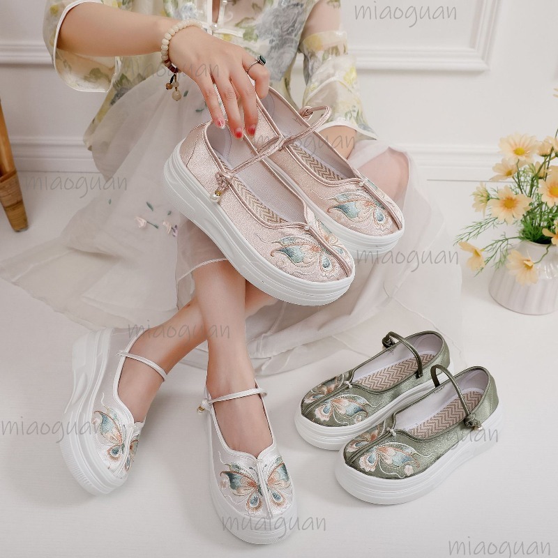 Embroidery Shoes - Dames Chinese stijl geborduurde platform Mary