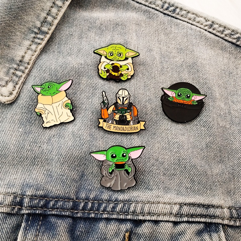 Embroidery Textile - 5 stuks schattige cartoon Yoda badge