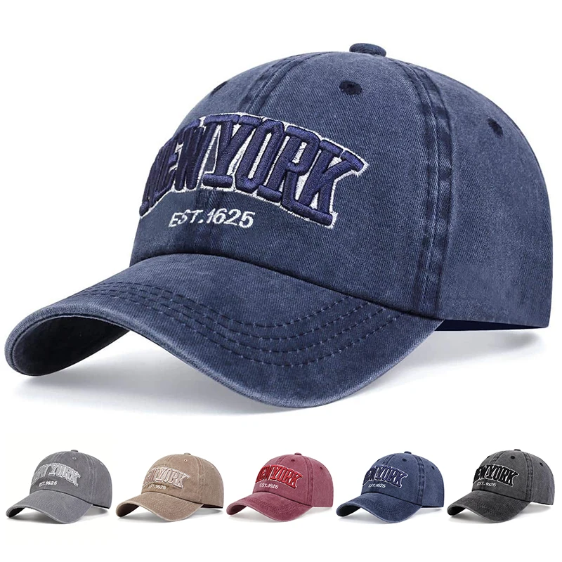 Embroidery York - Unisex NEW YORK geborduurde baseballpetten Lente