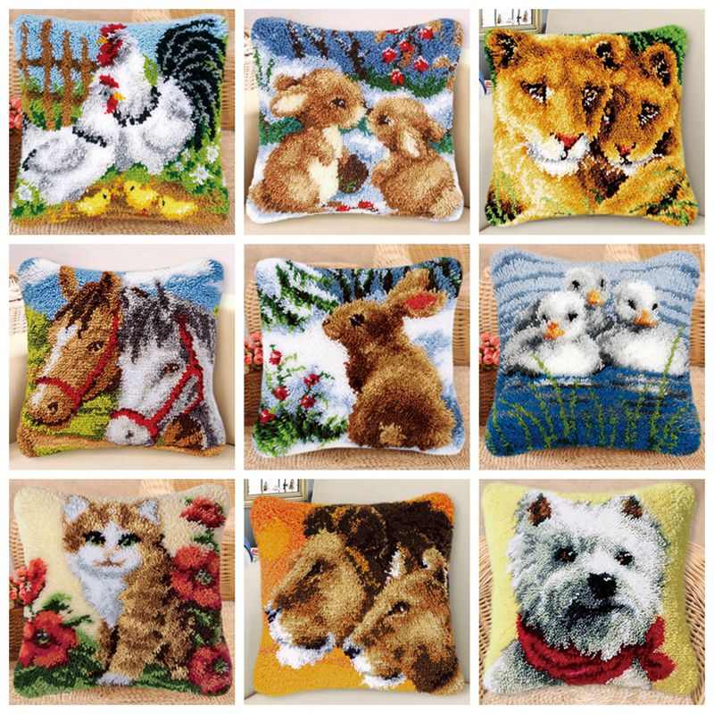 Embroidery Knot - Konijn Paard Latch Hook Kits Smyrna
