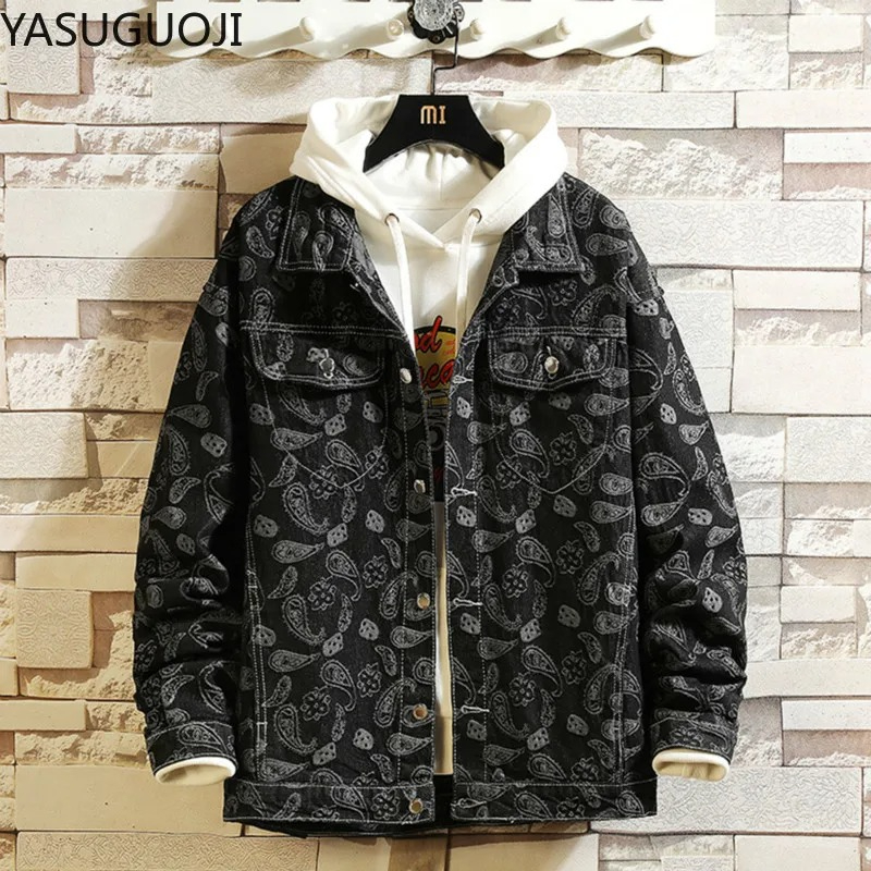 Embroidery Jacket Jeans - Nieuwe 2025 Lente Japanse Vintage Gedrukt