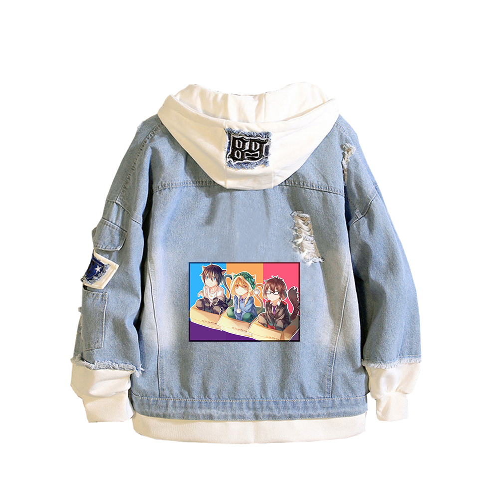 Embroidery Jacket Jeans - Noragami ARAGOTO Print Vrouwen Denim Jas