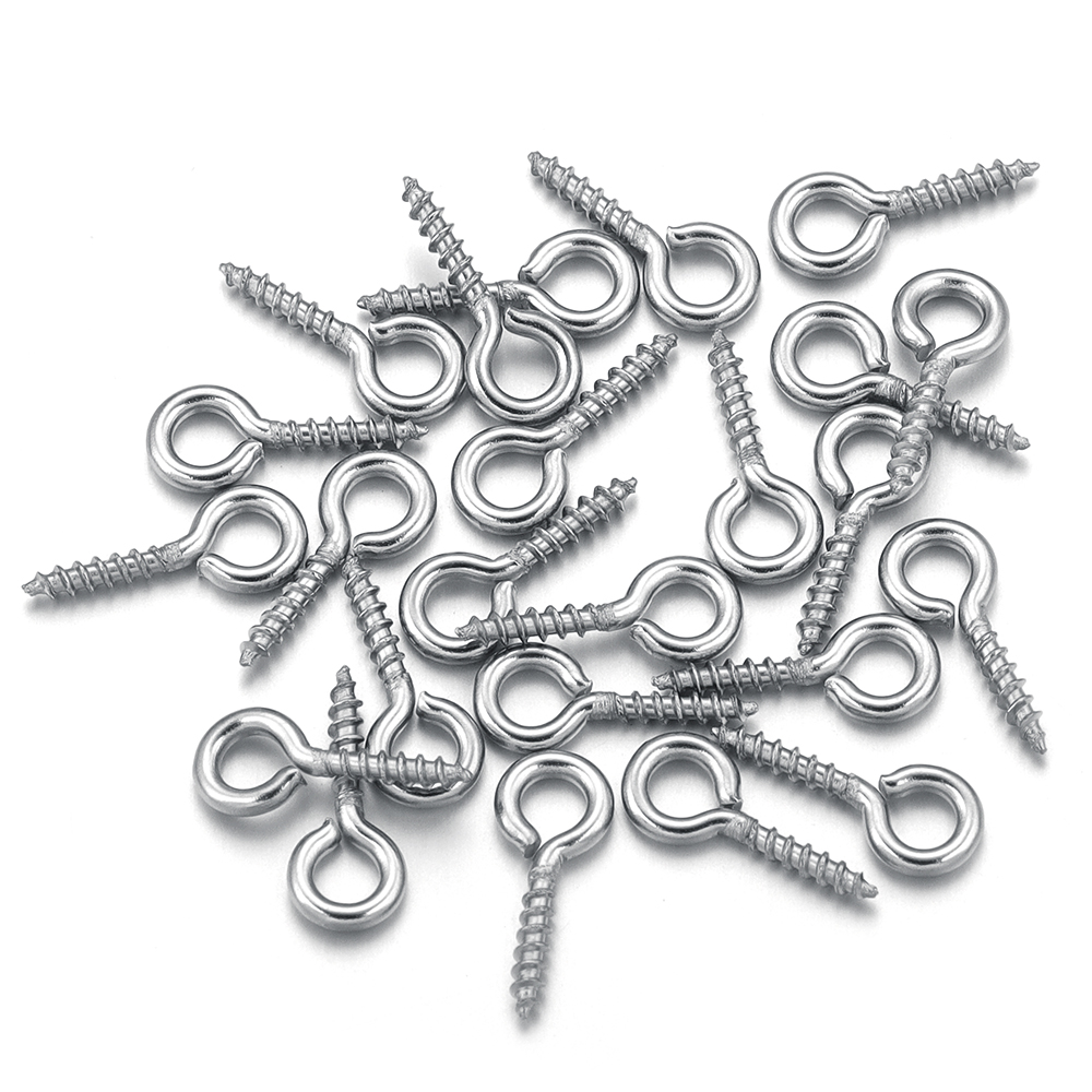 Embroidery Knot - 100 stks/partij Rvs Mini Schroef Eye