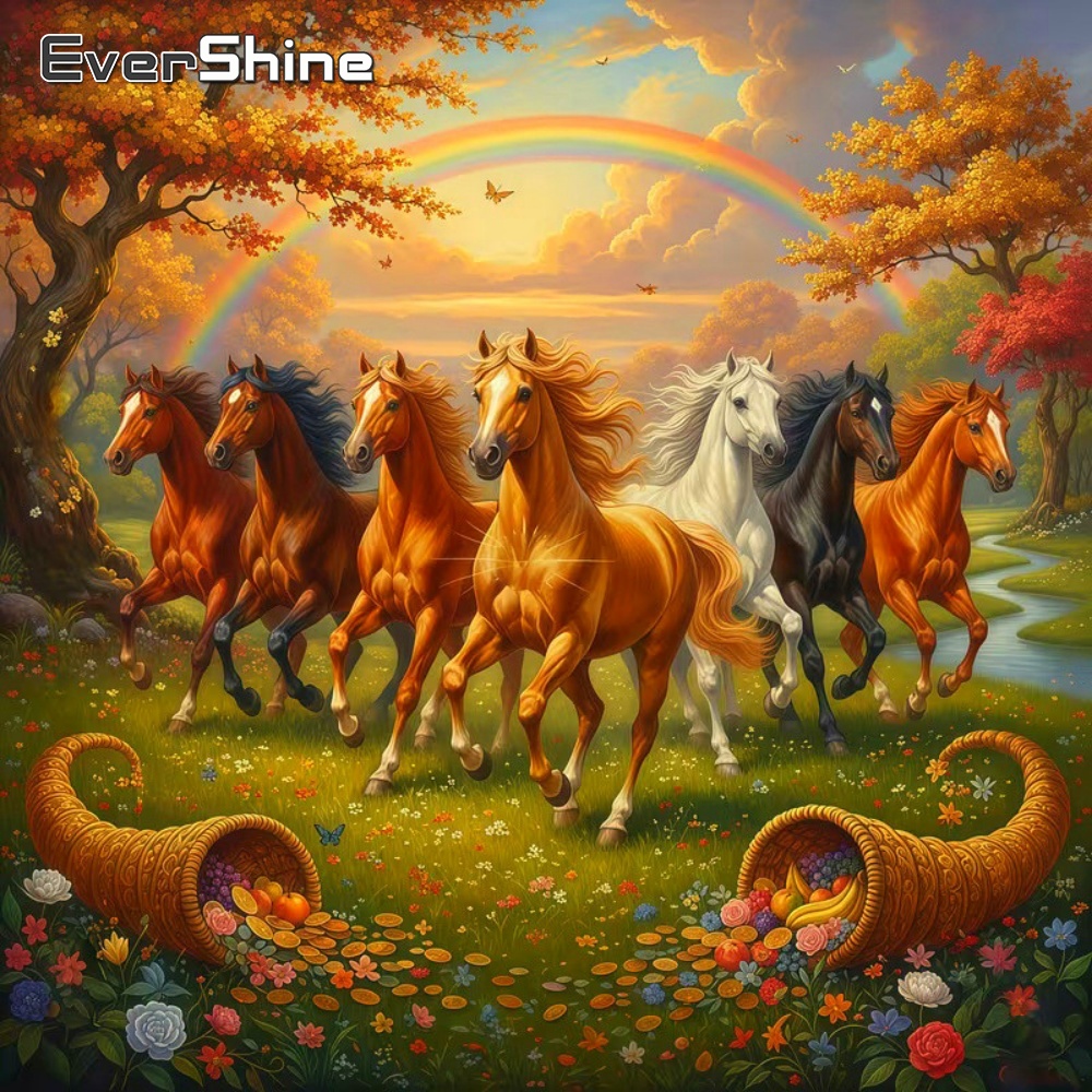 Embroidery Cross Stitch Patterns - Evershine Diamond Art Painting Animal Horse