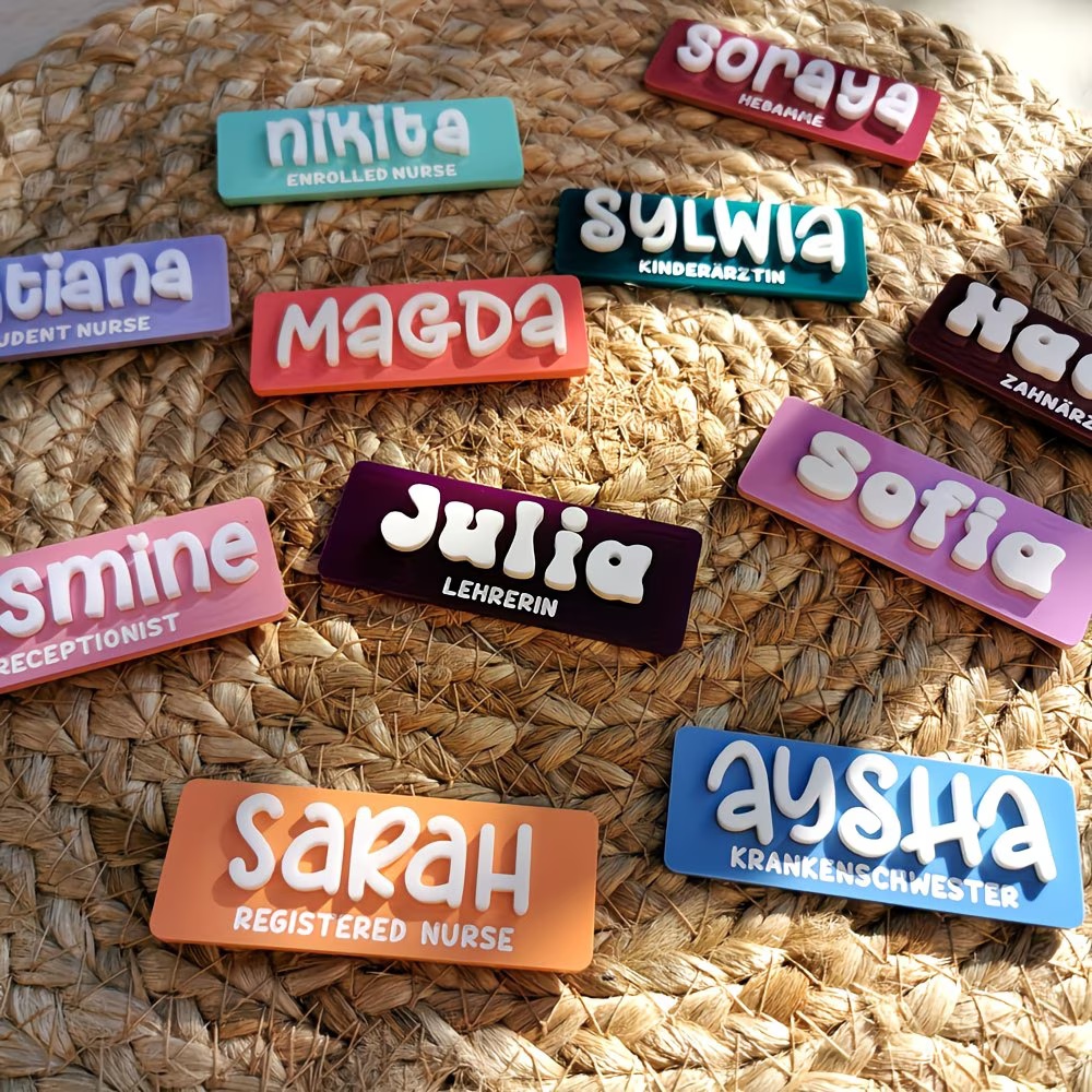 Gepersonaliseerde naam broche  - Embroidery Texture recensie en prijs