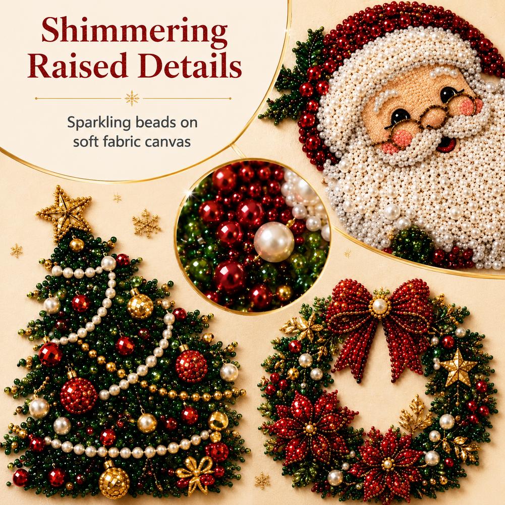 Kerstmis Kerstman Parel Kunst  - Embroidery Wall Art recensie en prijs