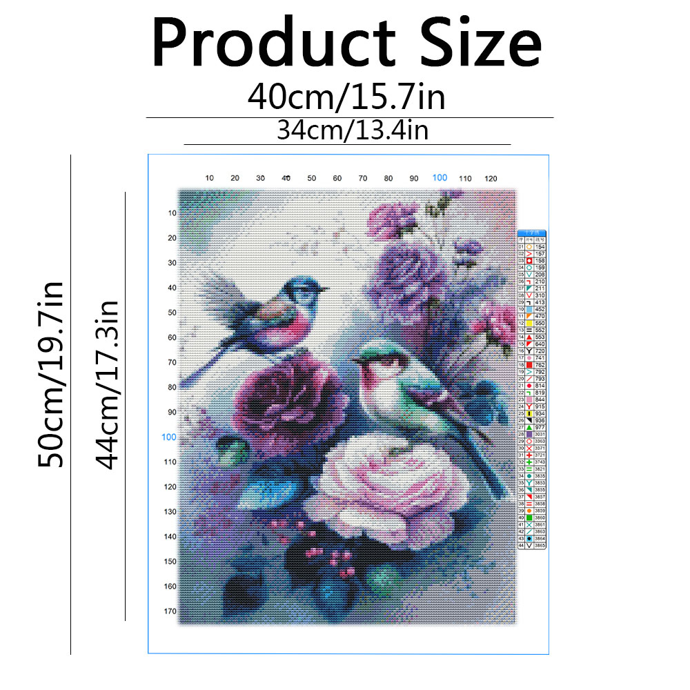 11CT kruissteek roos bloem ged - Embroidery Guide Paper recensie en prijs
