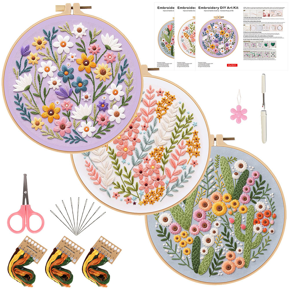 Bloemen DIY borduurset voor be - Embroidery Guide Paper recensie en prijs