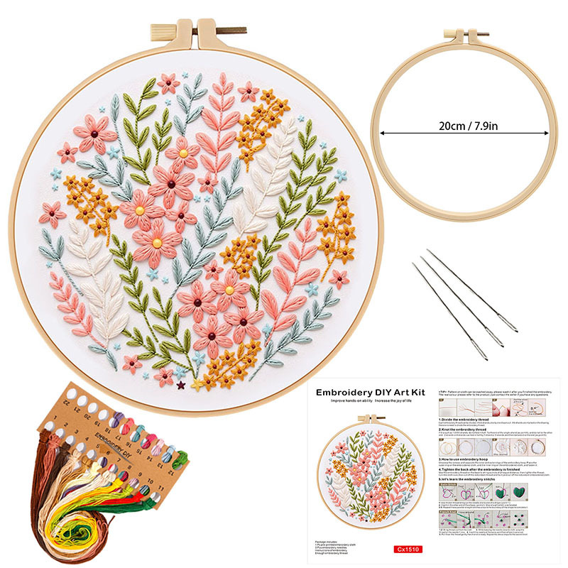 Bloemen DIY borduurset voor be - Embroidery Guide Paper recensie en prijs