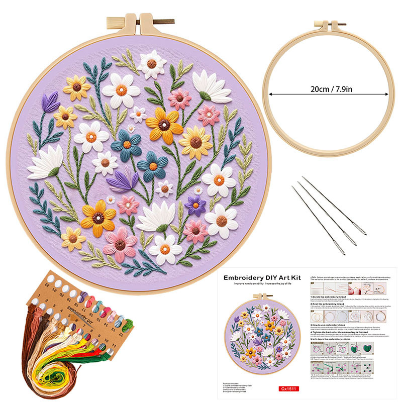 Bloemen DIY borduurset voor be - Embroidery Guide Paper recensie en prijs