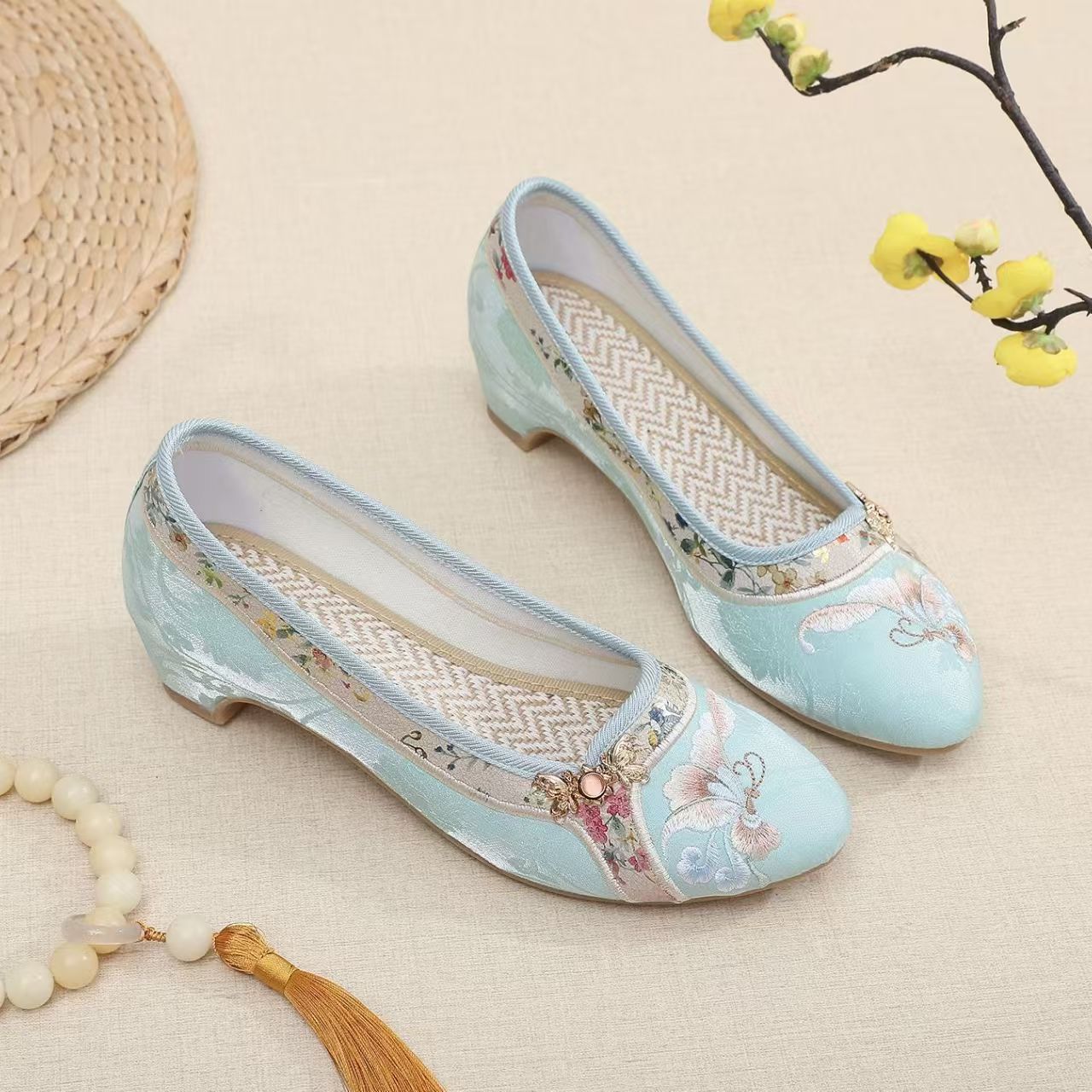 Vrouw Lage Hak Geborduurde Che - Embroidery Shoes recensie en prijs