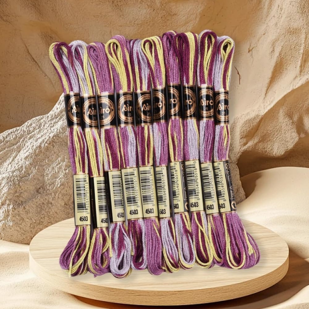 6-strengen paars bonte borduur - Embroidery Bracelet recensie en prijs