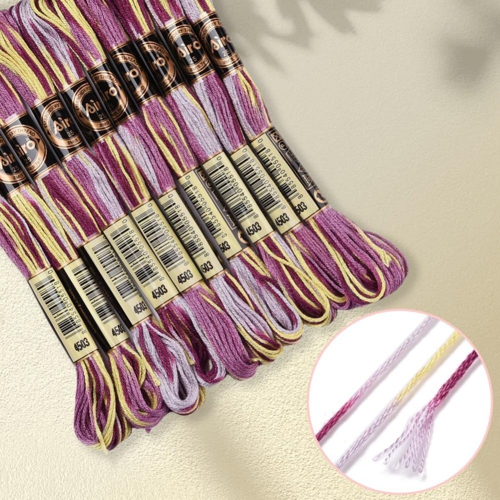 6-strengen paars bonte borduur - Embroidery Bracelet recensie en prijs