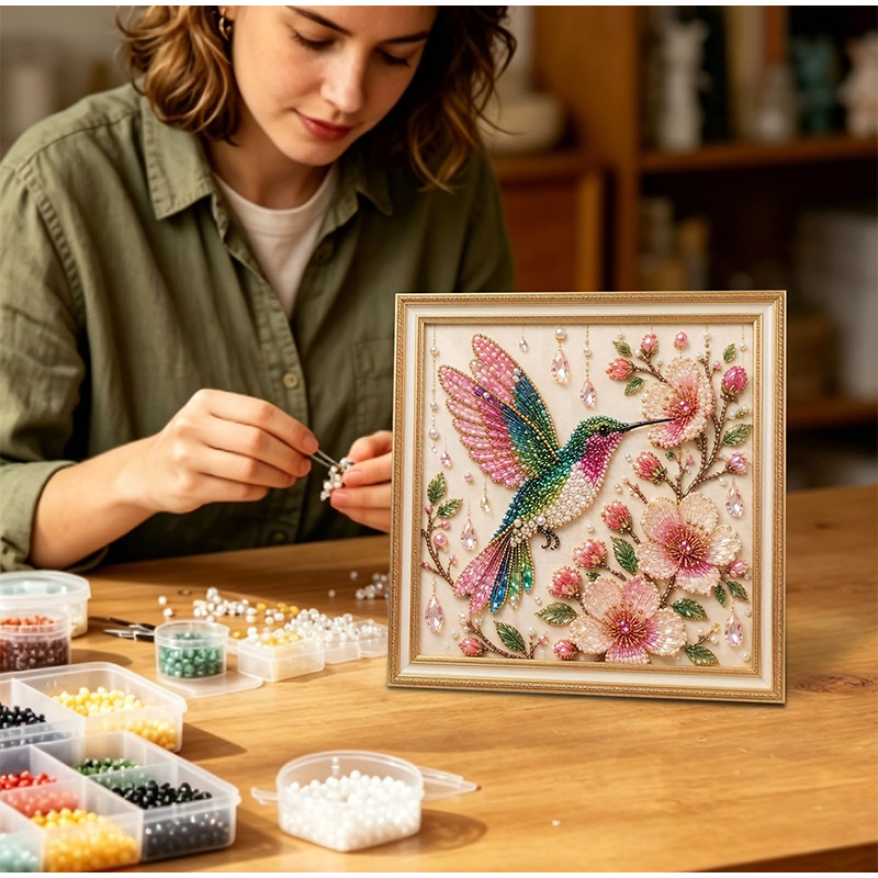 Vogel Parel Kunst DIY Kit Kard - Embroidery Wall Art recensie en prijs