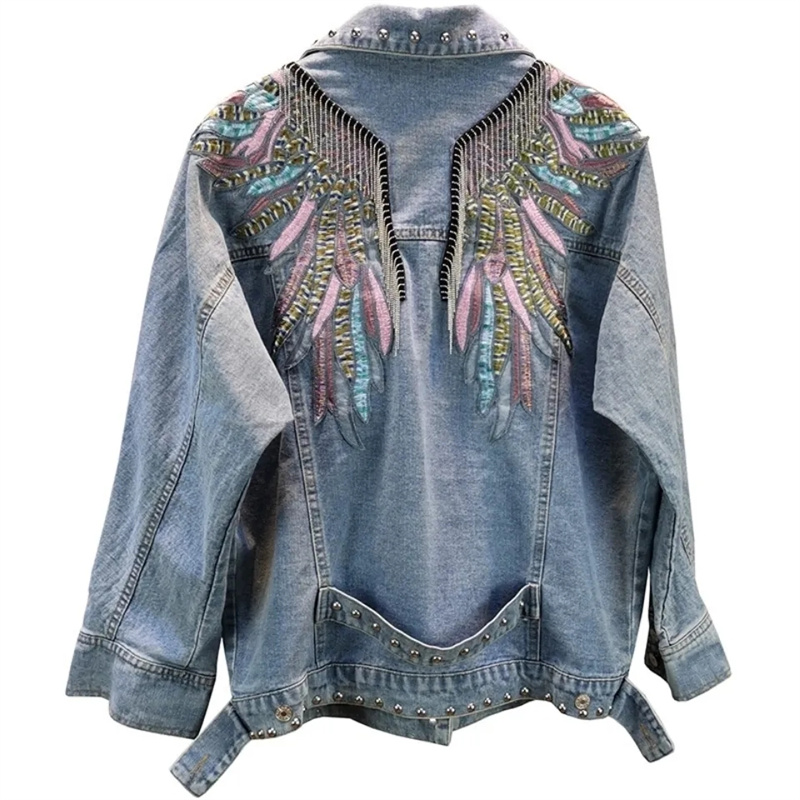 2024 Nieuwe Autumnfashion Klin - Embroidery Jacket Jeans recensie en prijs
