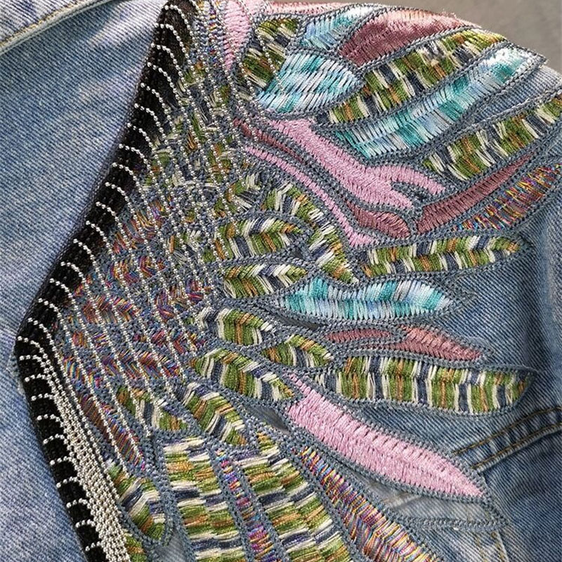 2024 Nieuwe Autumnfashion Klin - Embroidery Jacket Jeans recensie en prijs