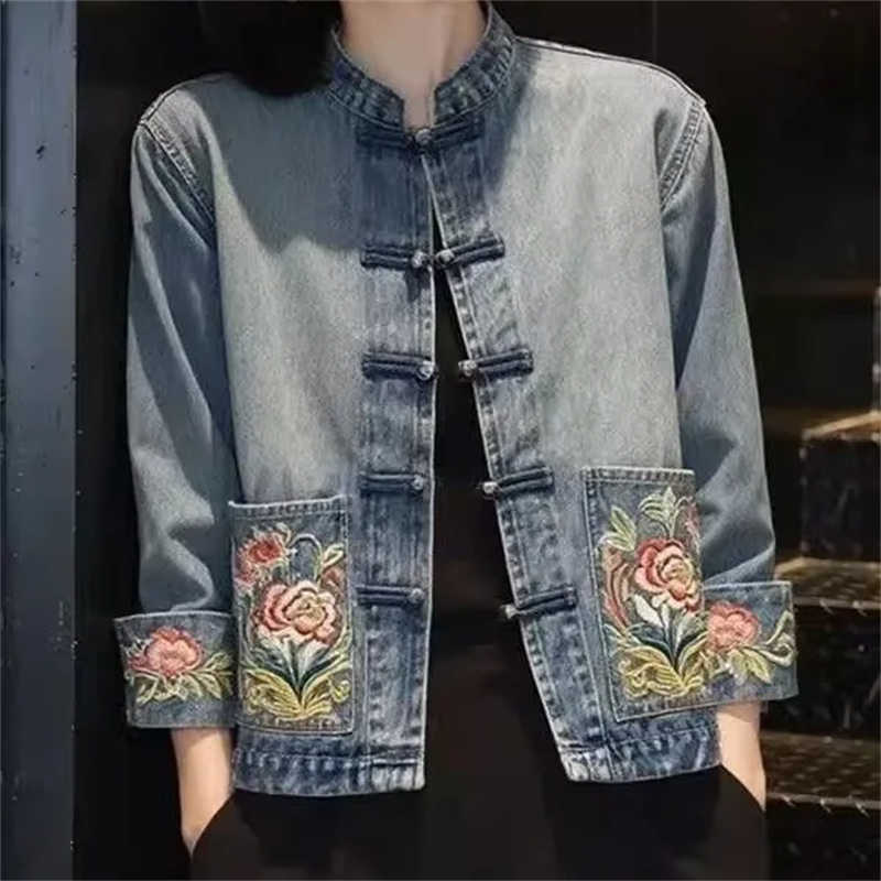Lente Herfst Mooie Geborduurde - Embroidery Jacket Jeans recensie en prijs