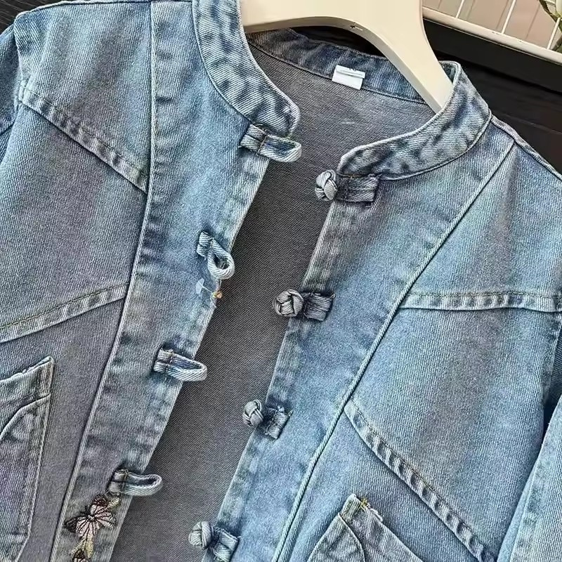 2025Lente Herfst Nieuwe Mode D - Embroidery Jacket Jeans recensie en prijs