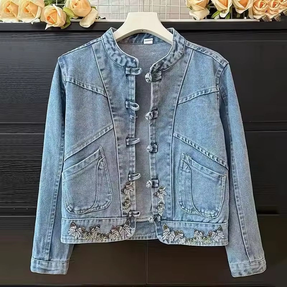 2025Lente Herfst Nieuwe Mode D - Embroidery Jacket Jeans recensie en prijs