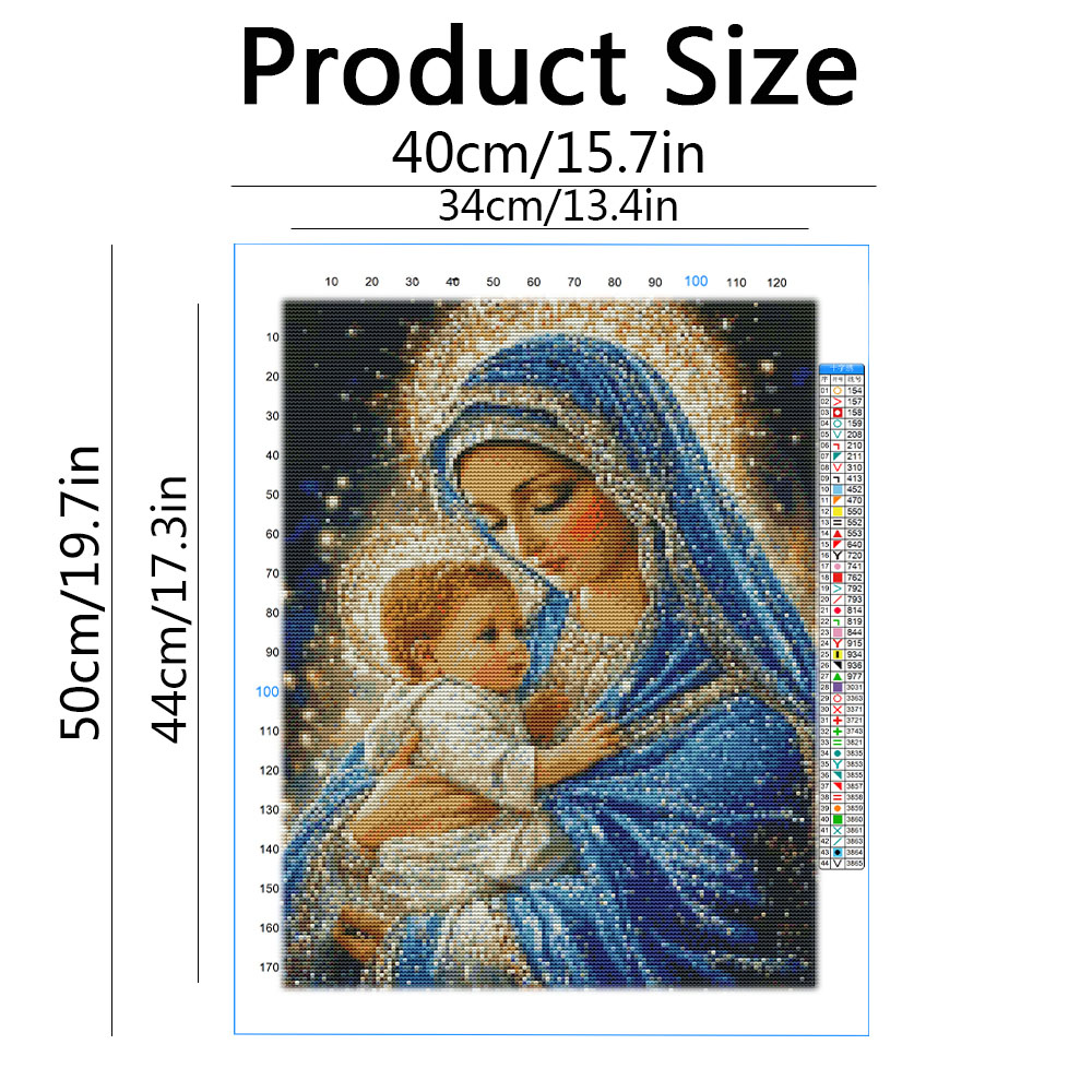 Kruissteek Maagd Maria Religie - Embroidery Guide Paper recensie en prijs