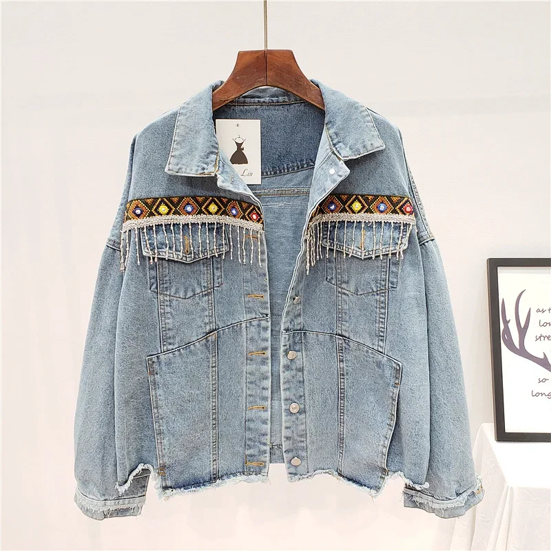 Borduren Kwastje Denim Jasje V - Embroidery Jacket Jeans recensie en prijs