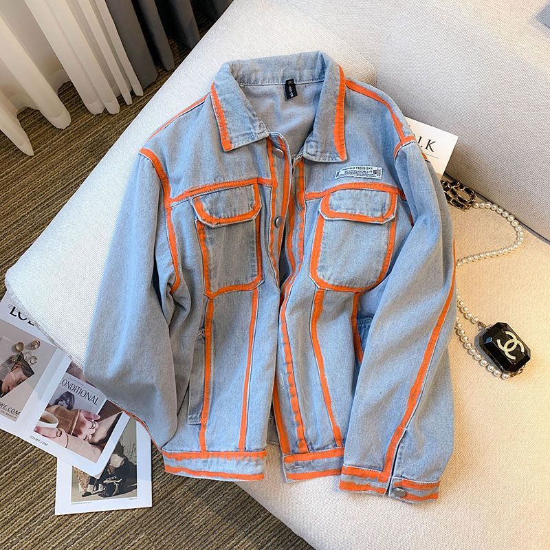Retro Vrouwen Gestreepte Graff - Embroidery Jacket Jeans recensie en prijs