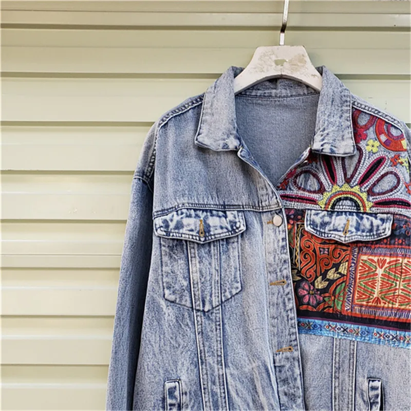 Bohemen Borduren Splicing Grot - Embroidery Jacket Jeans recensie en prijs
