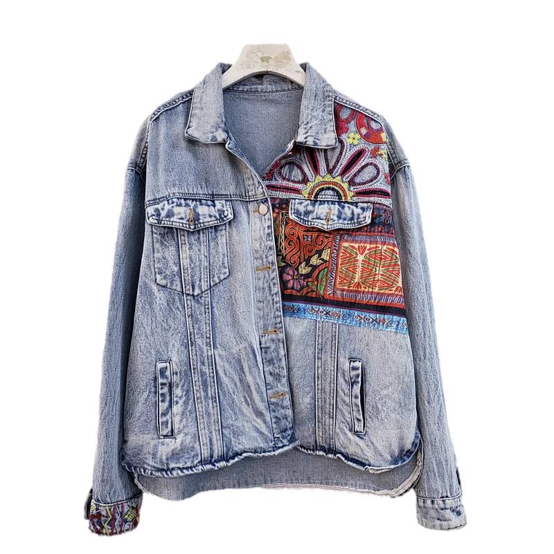 Bohemen Borduren Splicing Grot - Embroidery Jacket Jeans recensie en prijs
