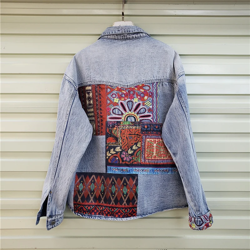 Bohemen Borduren Splicing Grot - Embroidery Jacket Jeans recensie en prijs
