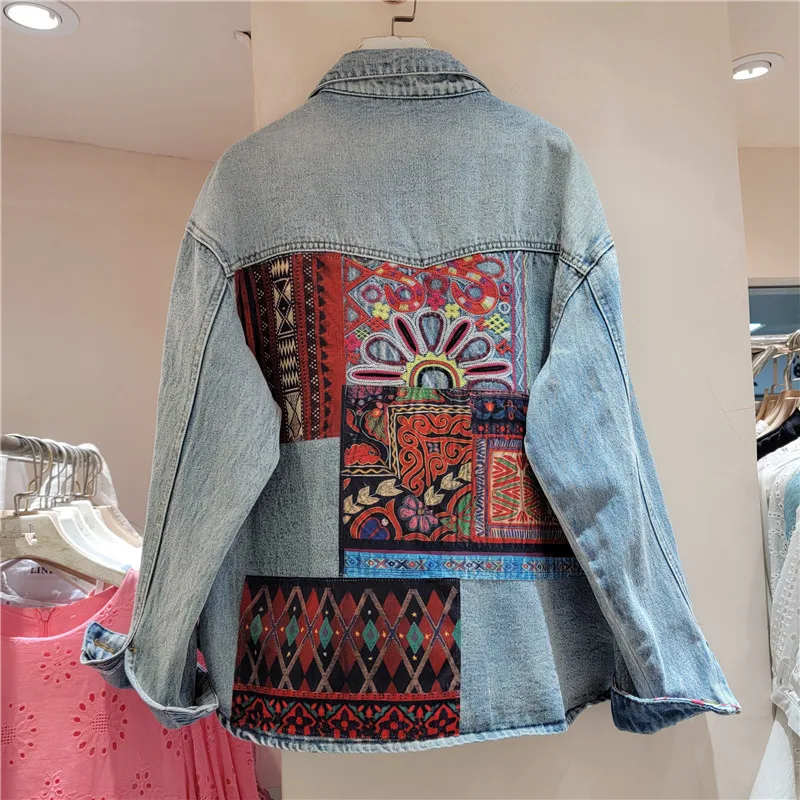 Vintage Blauw Borduren Gesplit - Embroidery Jacket Jeans recensie en prijs