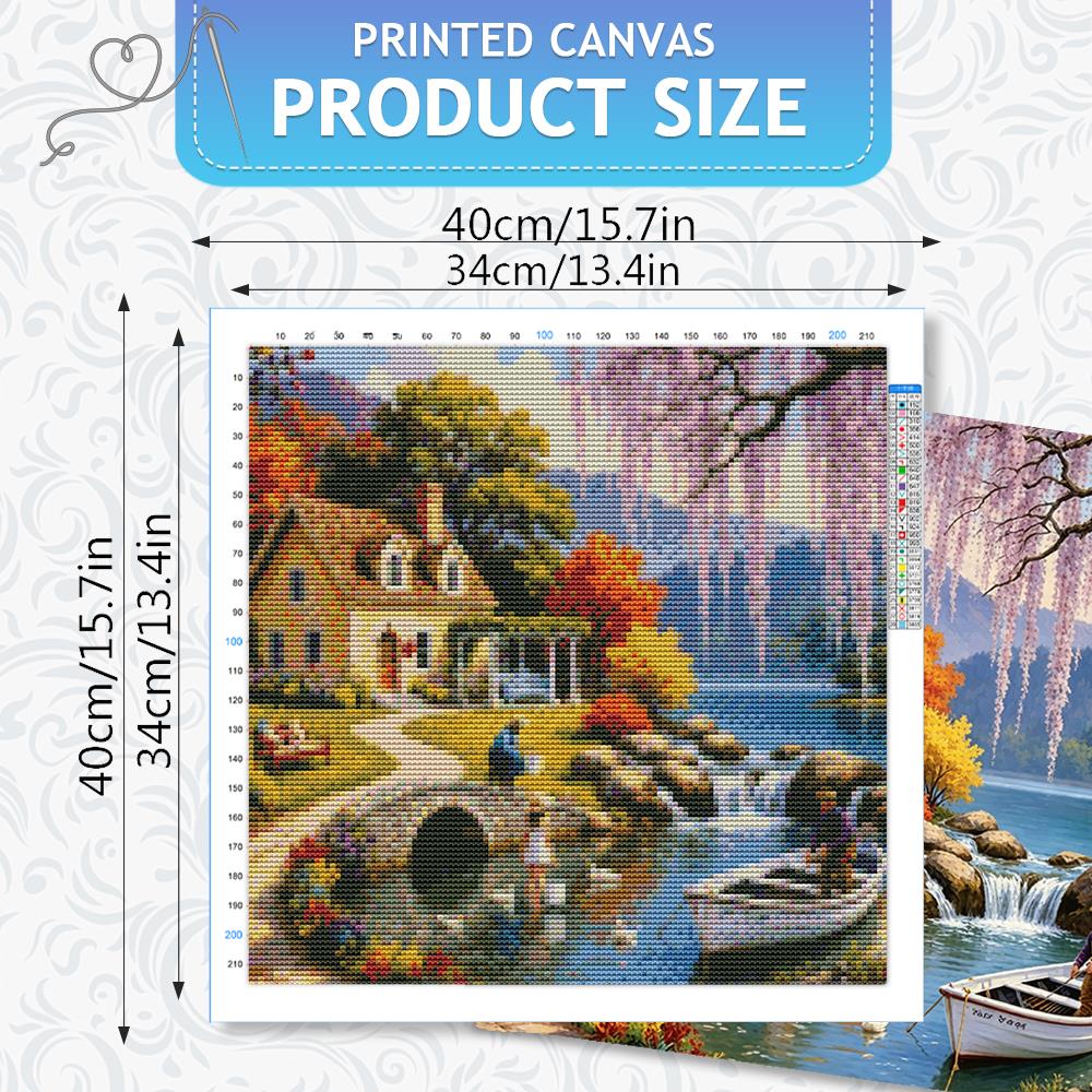 HUACAN 11CT Cross Stitch House - Embroidery Guide Paper recensie en prijs