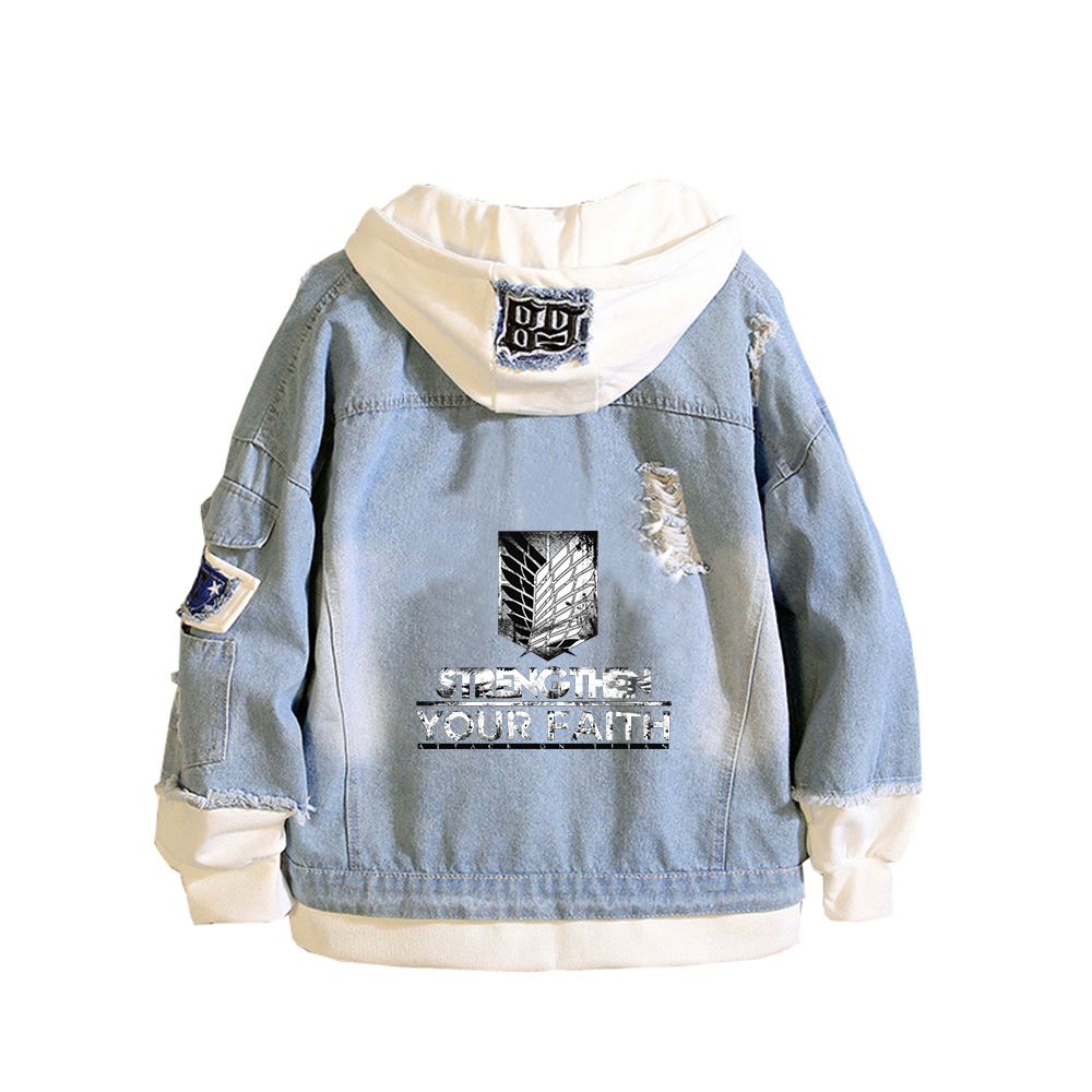 Aanval op Titan Anime Denim Ja - Embroidery Jacket Jeans recensie en prijs