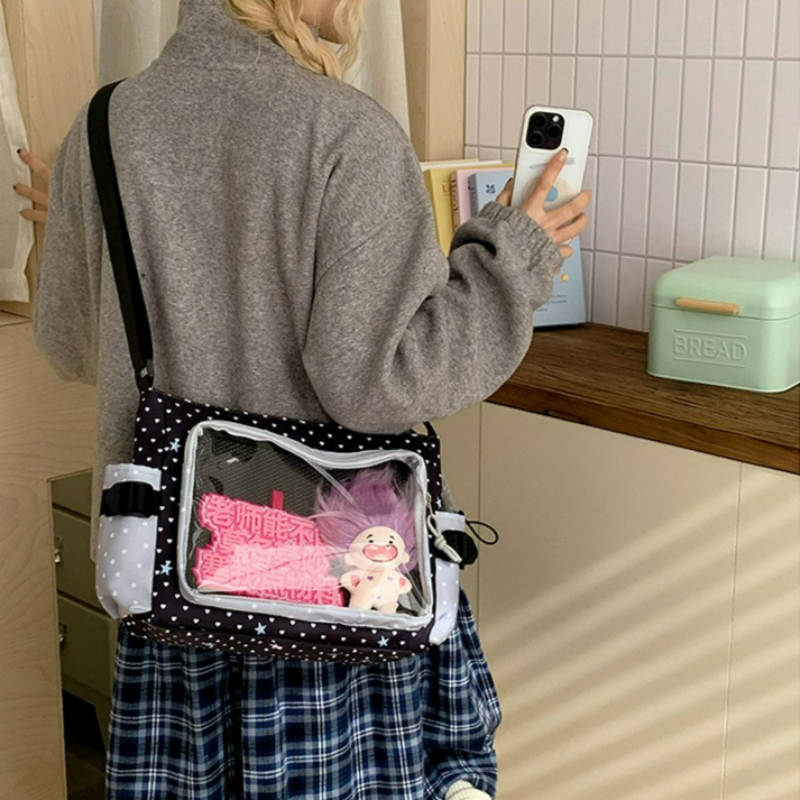 Crossbody-schoudertas met stip - Embroidery Texture recensie en prijs