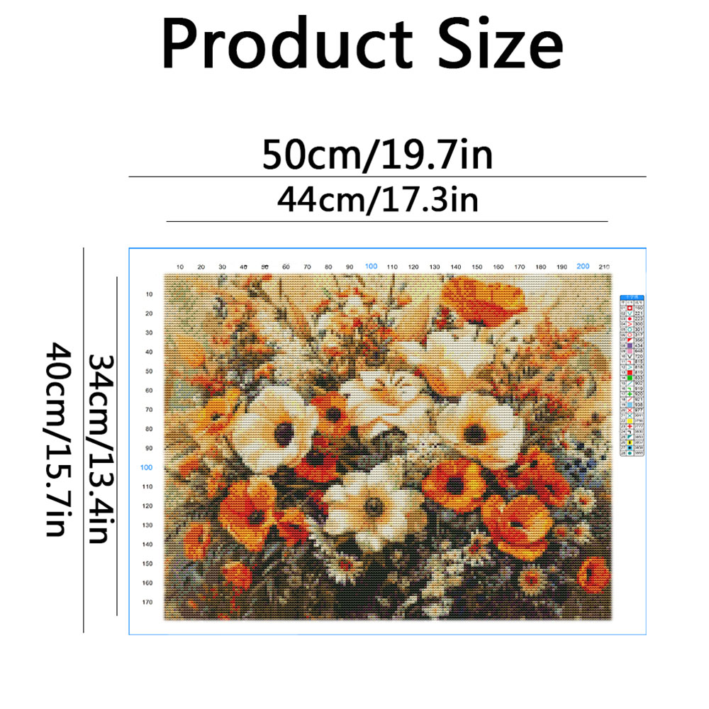 11CT borduurpakketten met krui - Embroidery Guide Paper recensie en prijs