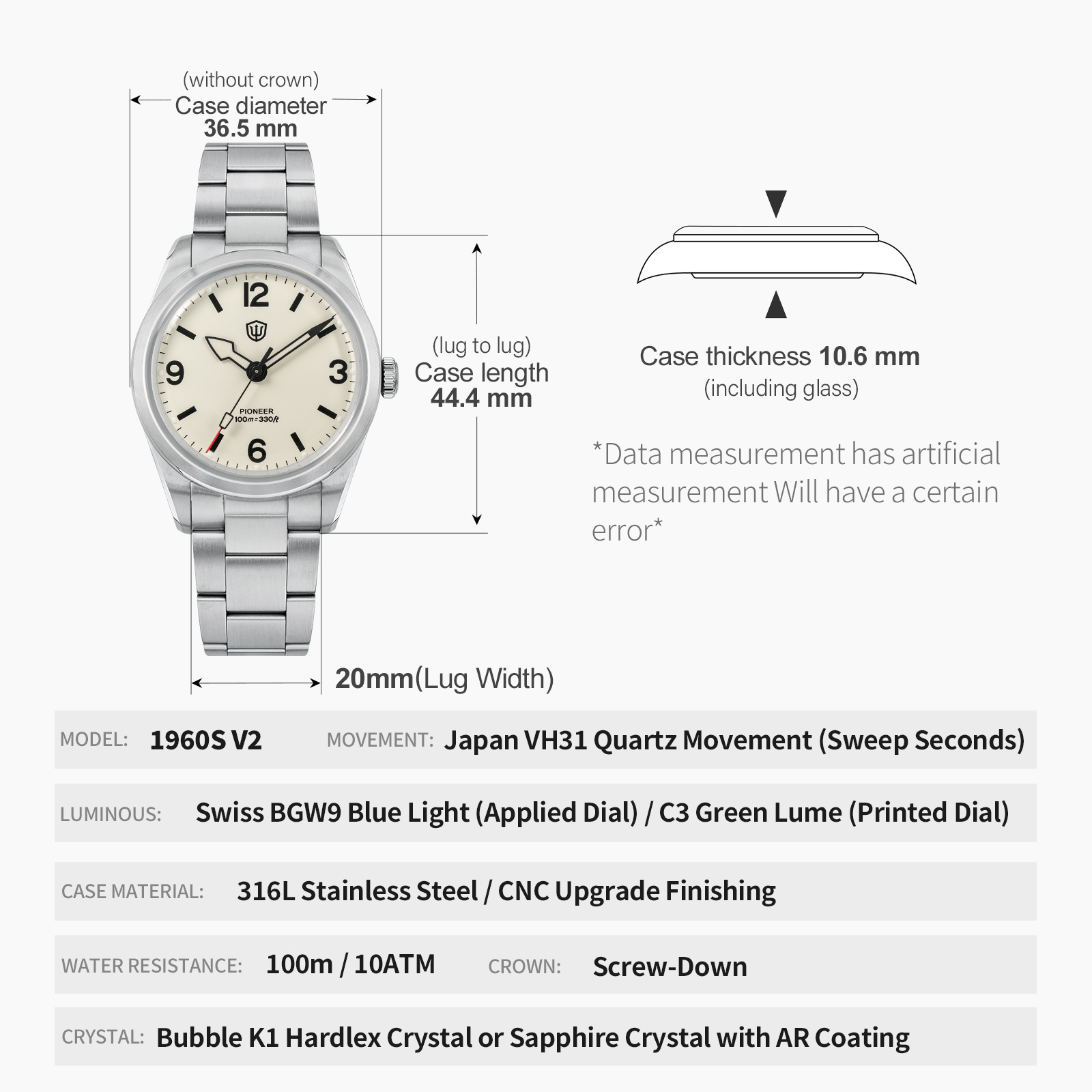 Watchdives WD1960S V2 Vintage  - Embroidery Bracelet recensie en prijs